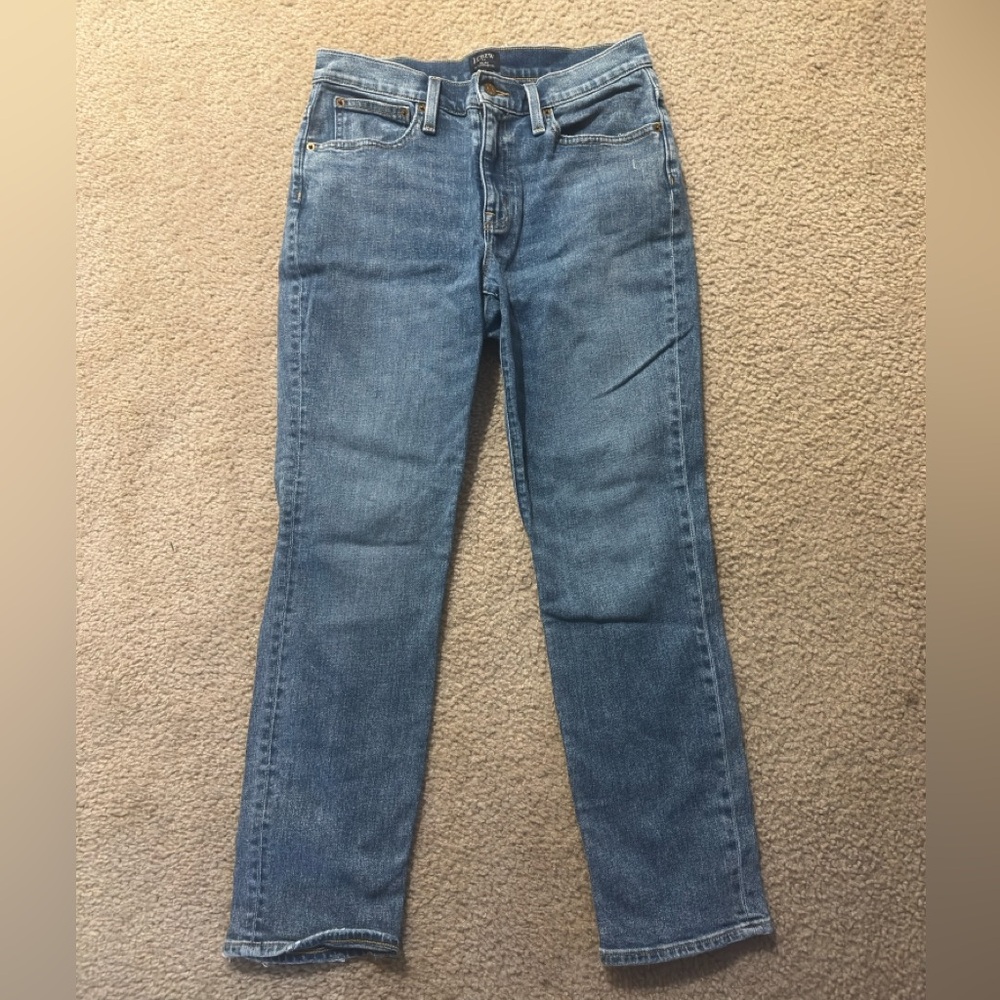 J. Crew Women's Straight‎ Leg Blue Jeans